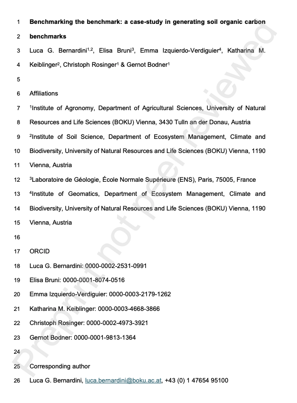 Image for Benchmarking the benchmark: a case-study in generating soil organic carbon benchmarks – preprint article
